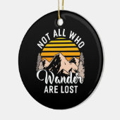 Wandern nicht alle, die wandern sind verloren keramik ornament (Links)