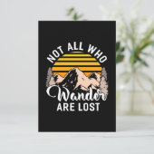 Wandern nicht alle, die wandern sind verloren RSVP karte (Stehend Vorderseite)