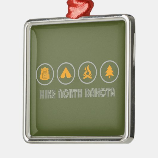 Wandern Nord Dakota Ornament Aus Metall (Links)