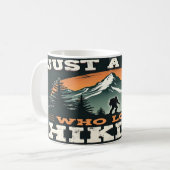 Wandern nur ein Mann, der Lieben Wandern Kaffeetasse (Vorderseite Links)