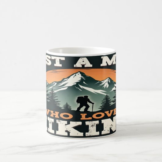 Wandern nur ein Mann, der Lieben Wandern Kaffeetasse (Mittel)