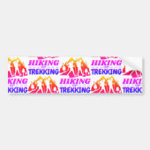 Wandern oder Trekking Autoaufkleber (Vorne)