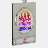 Wandern oder Trekking Banner-Ornament Silber (Rechts)