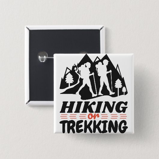 Wandern oder Trekking Button (Vorne & Hinten)