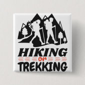 Wandern oder Trekking Button (Vorderseite)