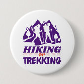 Wandern oder Trekking Button (Vorderseite)