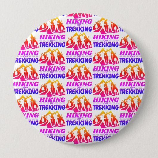 Wandern oder Trekking Button (Vorderseite)
