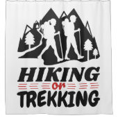 Wandern oder Trekking Duschvorhang (Vorderseite)