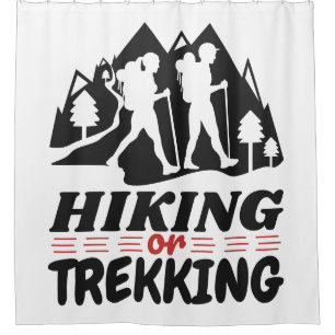 Wandern oder Trekking Duschvorhang