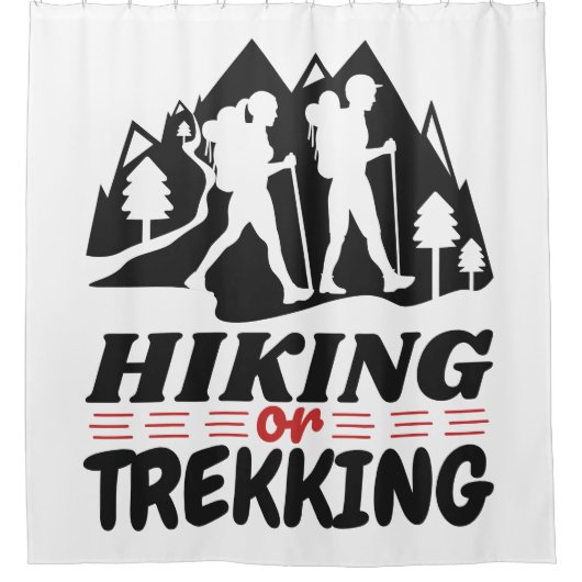 Wandern oder Trekking Duschvorhang (Vorderseite)