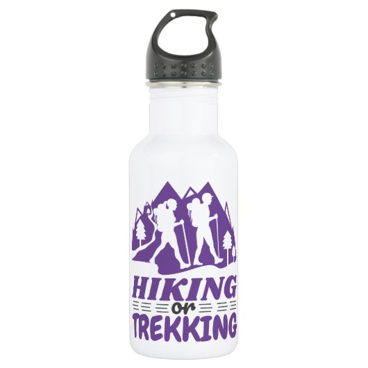 Wandern oder Trekking Edelstahlflasche (Vorderseite)