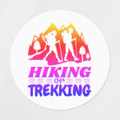 Wandern oder Trekking Etiketten (Design 2)