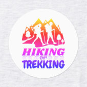 Wandern oder Trekking Etiketten (Design 1)