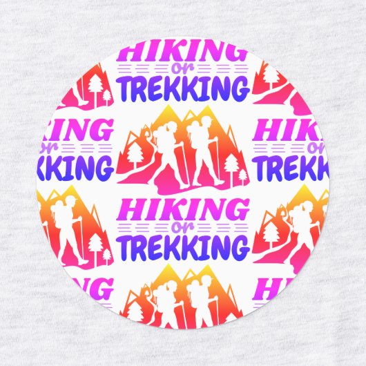 Wandern oder Trekking Etiketten (Design 1)