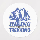 Wandern oder Trekking Etiketten (Design 2)