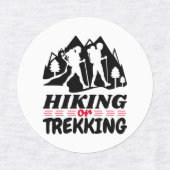 Wandern oder Trekking Etiketten (Design 1)