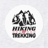 Wandern oder Trekking Etiketten (Design 2)
