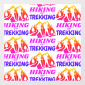 Wandern oder Trekking Fensteraufkleber (Blatt)