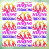 Wandern oder Trekking Fensteraufkleber (Blatt 3)