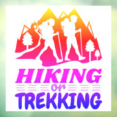 Wandern oder Trekking Fensteraufkleber (Blatt 3)