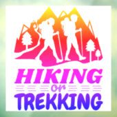 Wandern oder Trekking Fensteraufkleber (Blatt 3)
