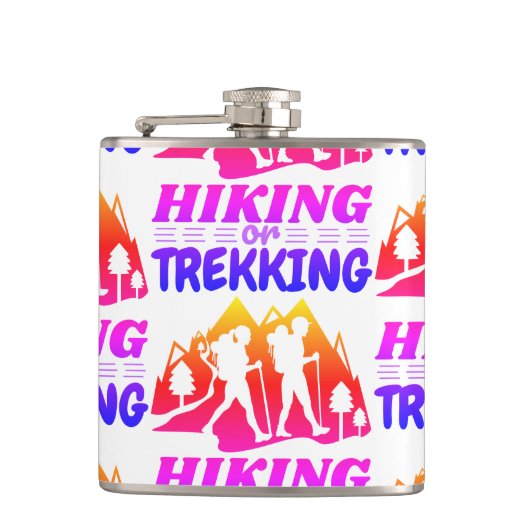 Wandern oder Trekking Flachmann (Vorderseite)