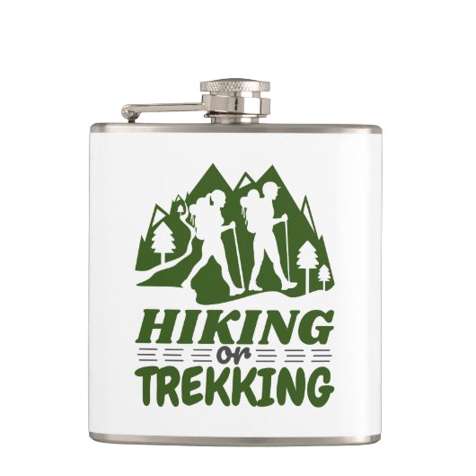 Wandern oder Trekking Flachmann (Vorderseite)