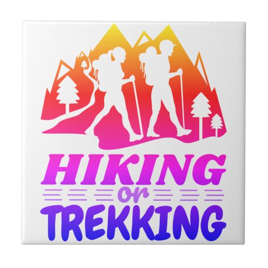 Wandern oder Trekking Fliese (Vorderseite)
