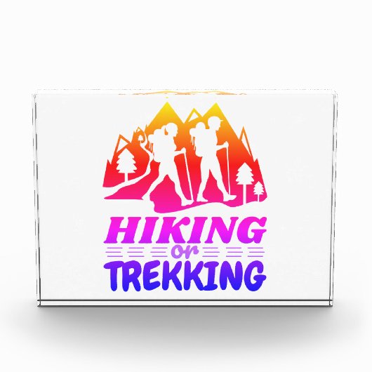 Wandern oder Trekking Fotoblock (Vorderseite)