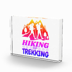 Wandern oder Trekking Fotoblock