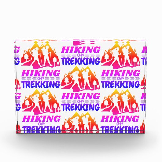 Wandern oder Trekking Fotoblock (Vorderseite)