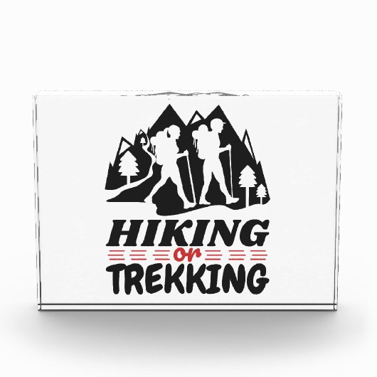 Wandern oder Trekking Fotoblock (Vorderseite)