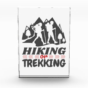 Wandern oder Trekking Fotoblock