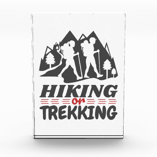 Wandern oder Trekking Fotoblock (Vorderseite)
