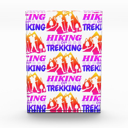 Wandern oder Trekking Fotoblock (Vorderseite)