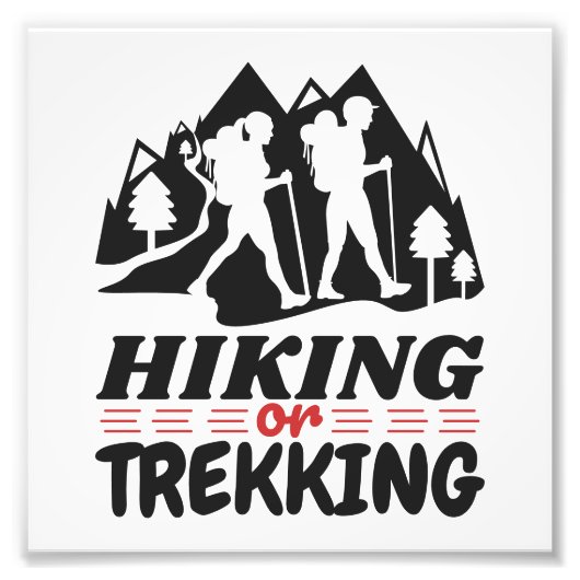 Wandern oder Trekking Fotodruck (Vorne)