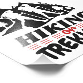 Wandern oder Trekking Fotodruck (Ecke)