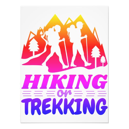 Wandern oder Trekking Fotodruck (Vorne)