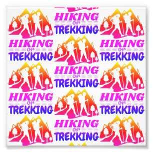 Wandern oder Trekking Fotodruck