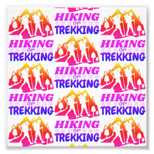 Wandern oder Trekking Fotodruck (Vorne)