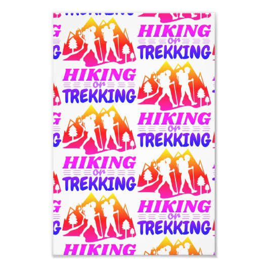 Wandern oder Trekking Fotodruck (Vorne)