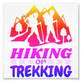 Wandern oder Trekking Fotodruck (Vorne)