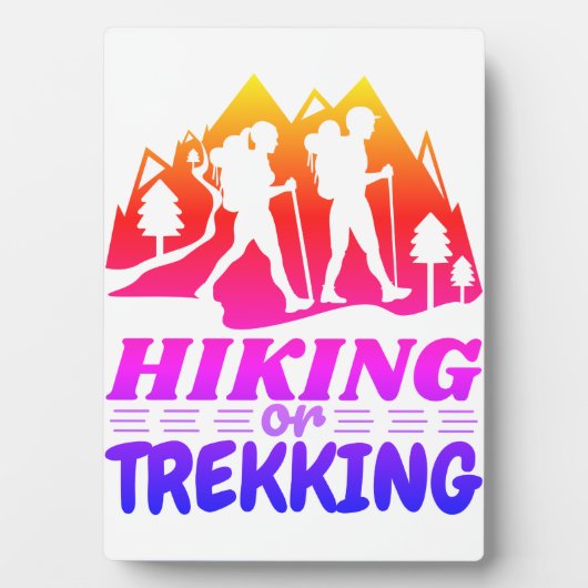 Wandern oder Trekking Fotoplatte (Vorderseite)