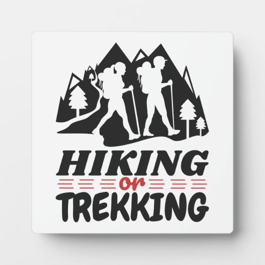 Wandern oder Trekking Fotoplatte (Vorderseite)