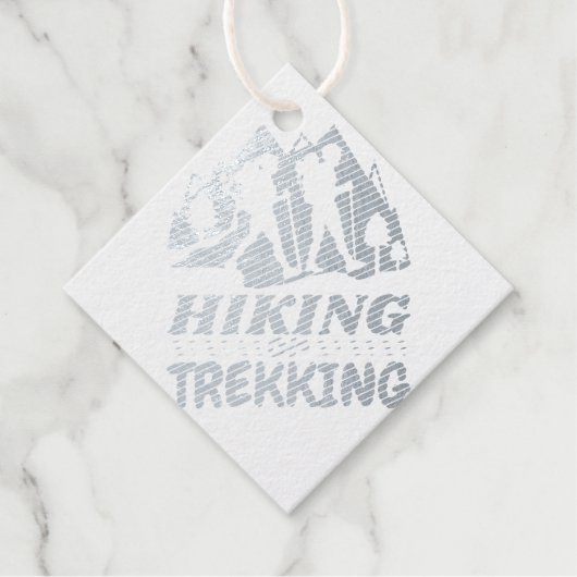 Wandern oder Trekking Geschenkanhänger (Vorderseite)