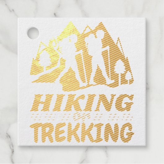 Wandern oder Trekking Geschenkanhänger (Vorderseite)