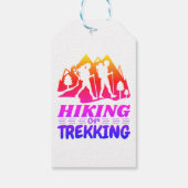 Wandern oder Trekking Geschenkanhänger (Rückseite)