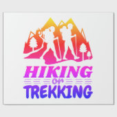 Wandern oder Trekking Geschenkpapier (Flach)