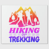 Wandern oder Trekking Geschenkpapier (Flach)