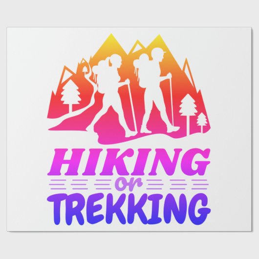 Wandern oder Trekking Geschenkpapier (Flach)